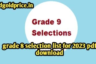 grade 8 selection list for 2023 pdf download